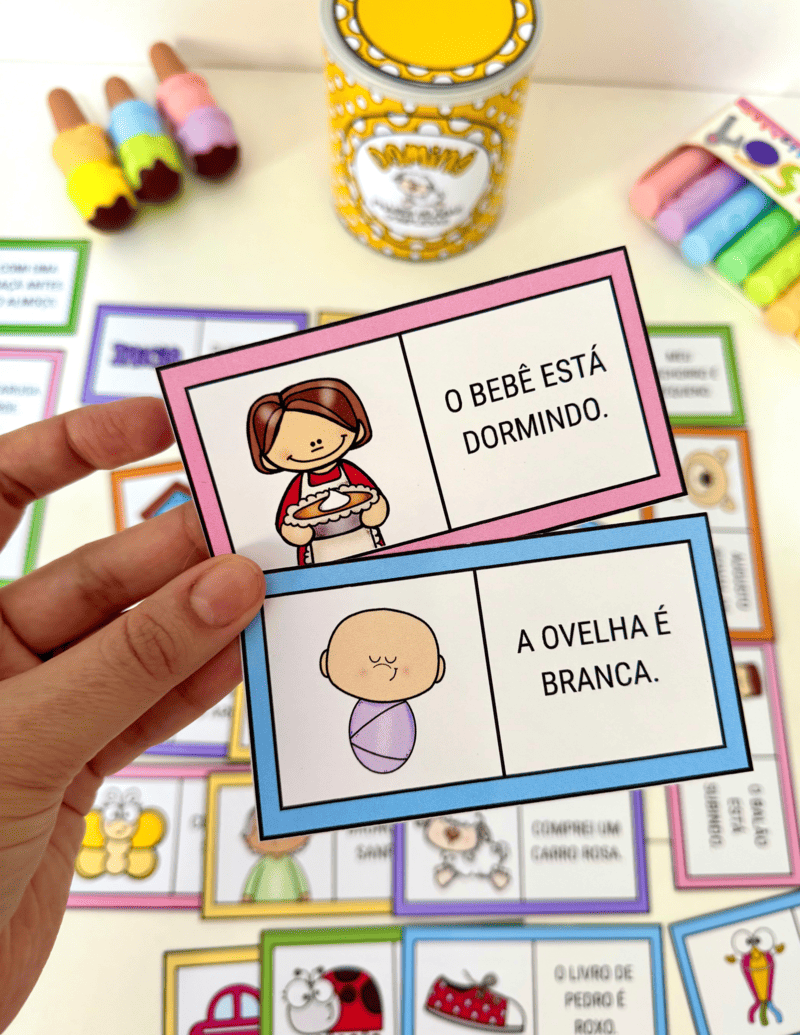 Dominó de Frases – Sílabas Complexas | Leitura e Interpretação na Alfabetização