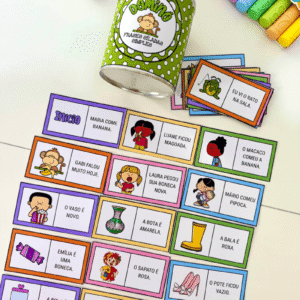 Dominó de Frases – Sílabas Simples  Leitura e Interpretação na Alfabetização