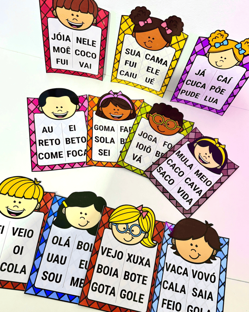 Fichas Amigos da Leitura – Sílabas Simples | Leitura de Palavras na Alfabetização