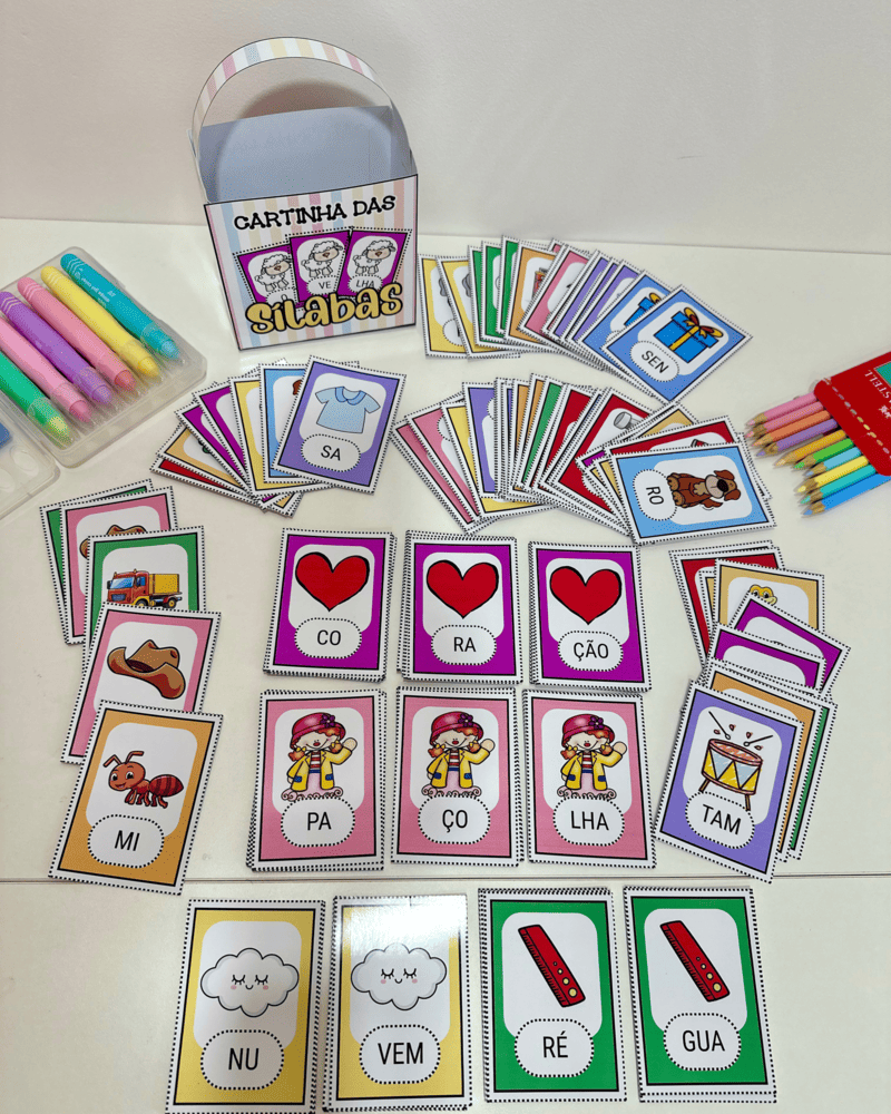 Cartinhas das Palavras – Sílabas Complexas | Leitura e Formação de Palavras