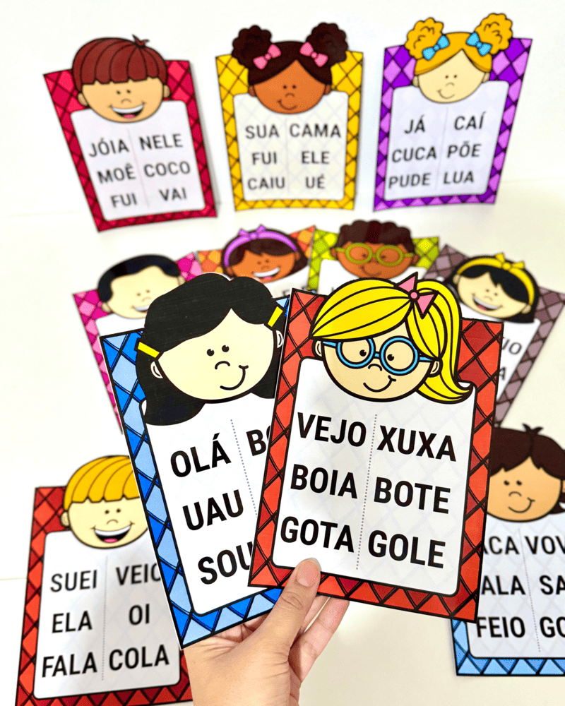 Fichas Amigos da Leitura – Sílabas Simples | Leitura de Palavras na Alfabetização