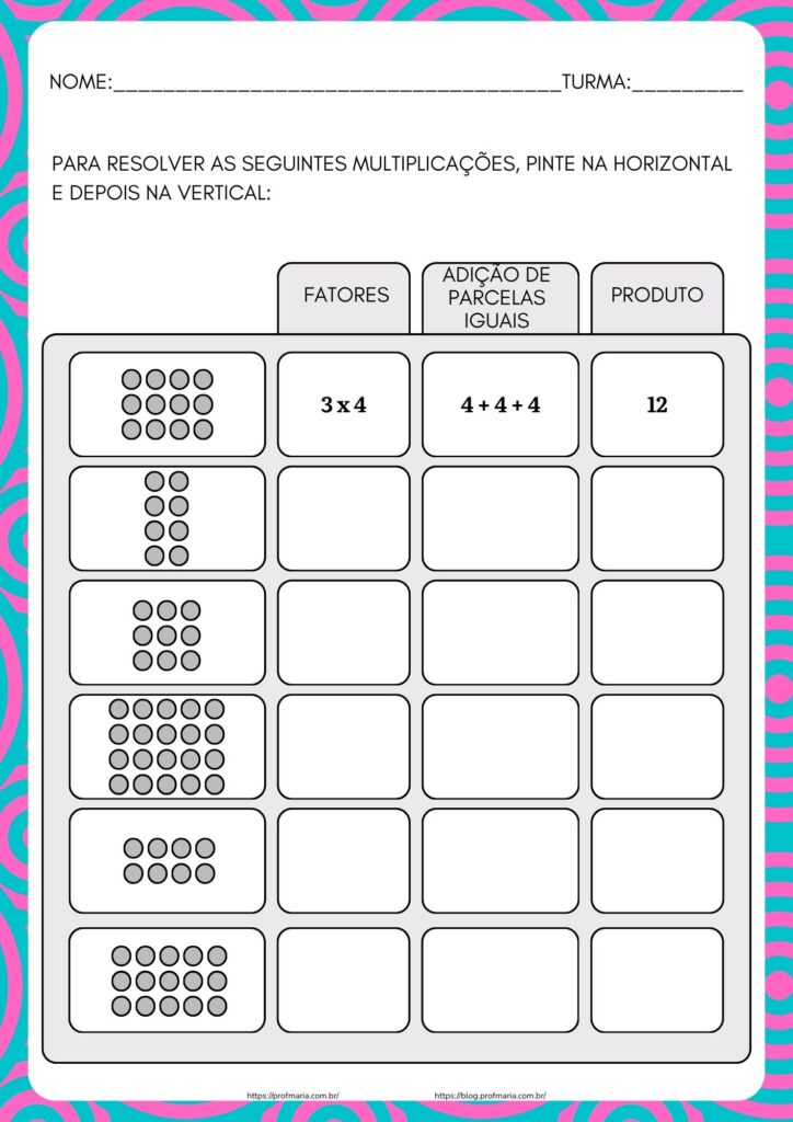 Atividades de Multiplicação 3º ano: propostas completas para ensinar, fixar e avançar 2 Atividades de Multiplicacao Prof Maria 3