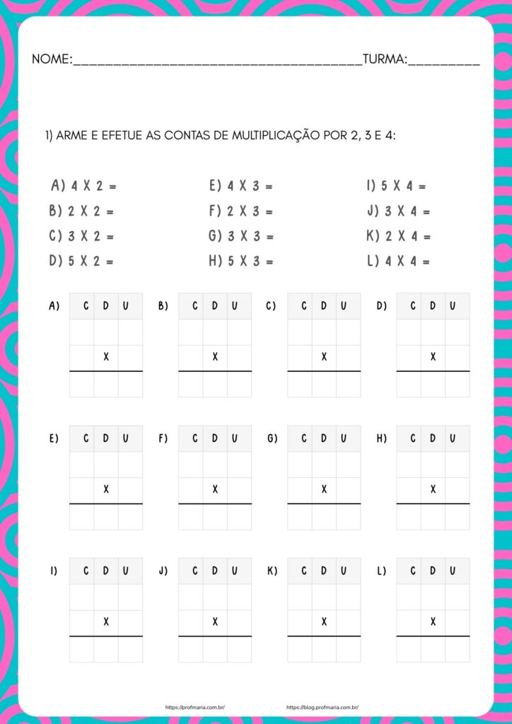 Atividades de Multiplicação 3º ano: propostas completas para ensinar, fixar e avançar 5 Atividades de Multiplicacao Prof Maria 5