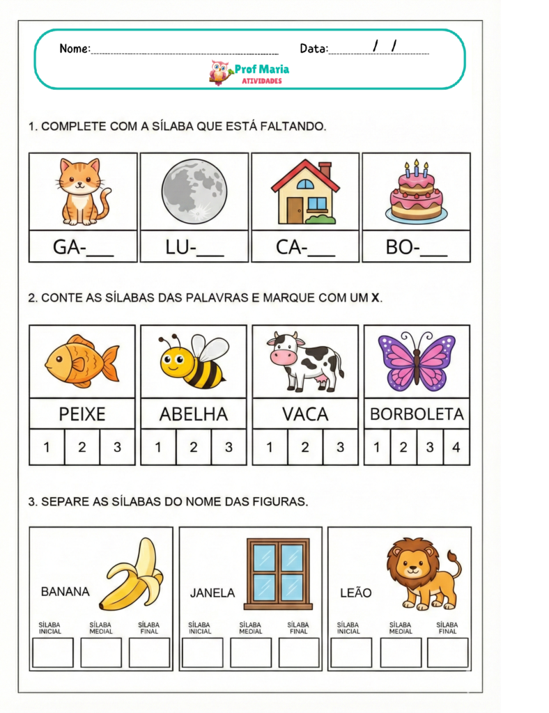 Atividades de Alfabetização Ensino Fundamental: Estratégias Práticas para Desenvolver Leitura e Escrita 2 Consciencia fonologica