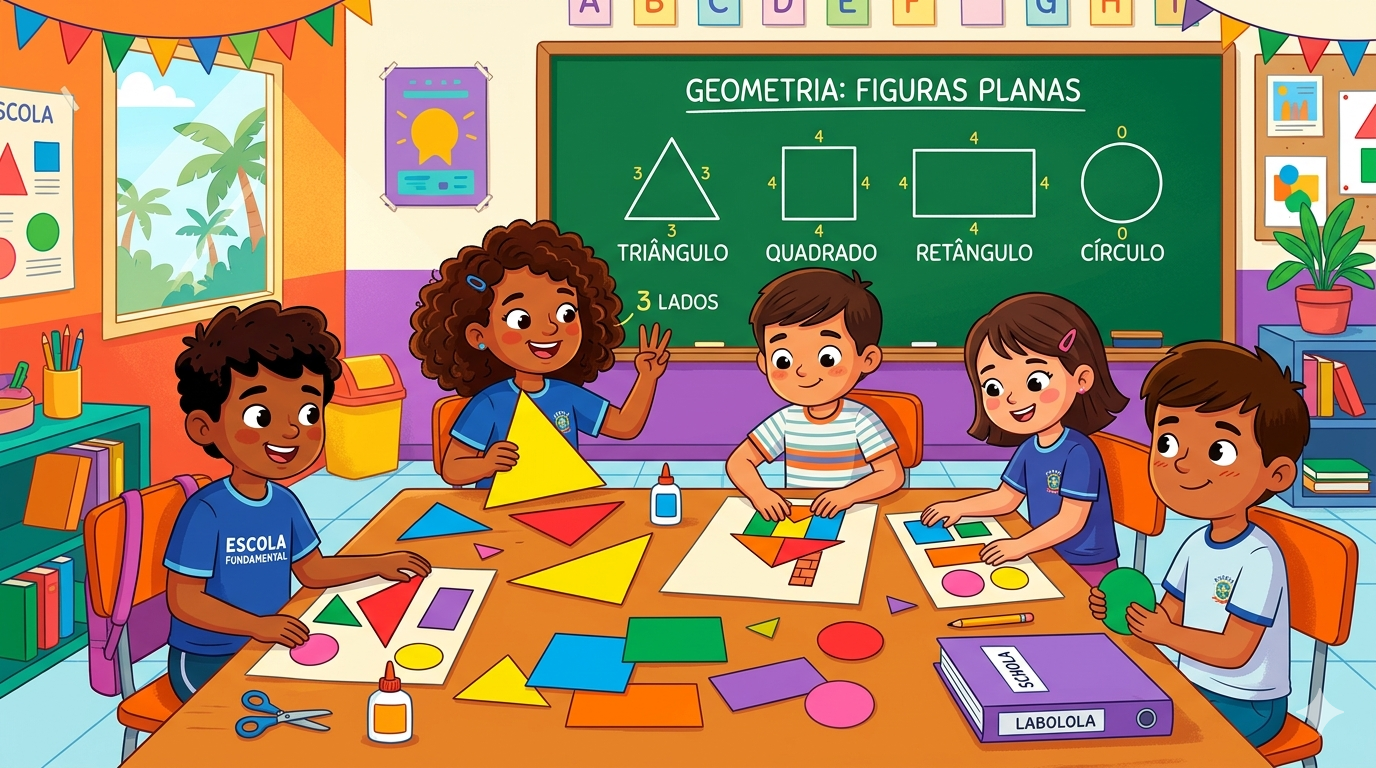 Atividades de Geometria para o 3º Ano: Figuras Planas para Imprimir e Aplicar
